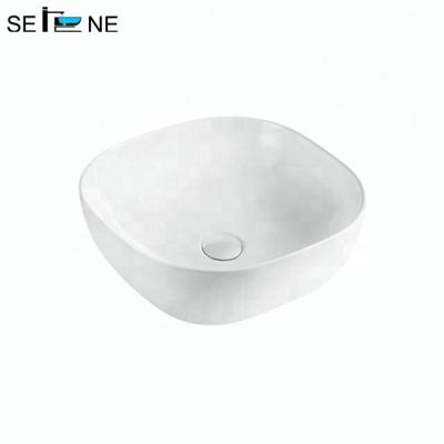 China Elegance Factory Bathroom Feather Edge Ceramic Sanitary Ware Wash Hand Basins for sale