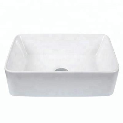 China Gold Plated USA Surface Saudi Sanitary Gold Sanitary Ware Ceramic Public Wash Basin Western Bathroom Sinks Without Faucet Hole for sale