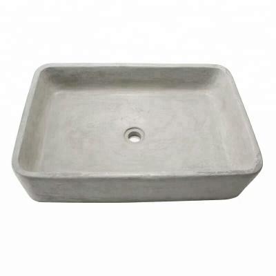 China Fashion modern design trend bathroom concrete terrazzo sink sink square gray toilet cement basin for sale