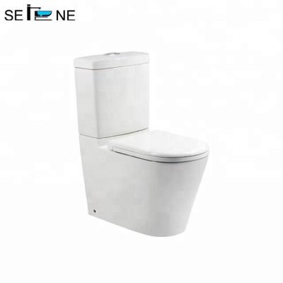 China Double-Flow Ceramic Sanitary Ware Factory Bathroom Tie Down 220mm Two Piece Toilet for sale