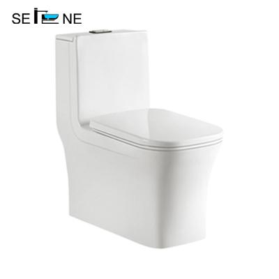 China Hot Sale S Double-Flow Floor Trap Two Piece Ceramic Toilet Bowl For Bathroom WC for sale