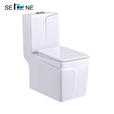 China New Design Good Quality Ceramic Double-Flow Sanitary Ware Bathroom Wash Down S Trap 300mm WC One Piece Toilet Bowl for sale