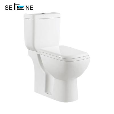 China Double-Flow SERENE Parma Two Piece Wc Toilet Export To Africa Market for sale