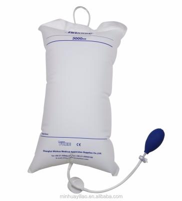 China Machine made disposable medical tpu 3000ml pressure infusion bag with aneroid gauge for sale