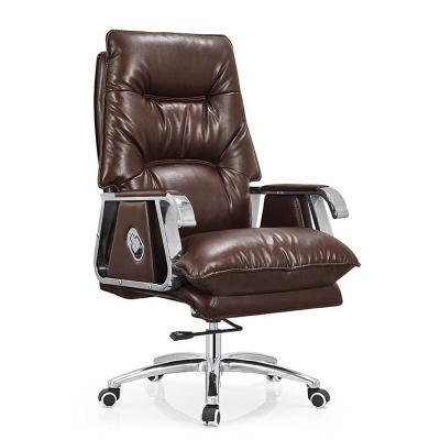 China Modern Adjustable Luxury Office Chair High Ergonomic Comfort Office Manager Leather Back Chair (Height) for sale