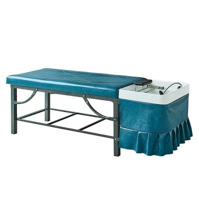 China Durable Material Hair Salon Furniture Shampoo Bed With Basin High Quality Hair Wash Chair for sale