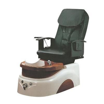 China Comfortable High End Pedicure Chairs Luxury Wooden Toenail Spa Manicure Client Chairs for sale