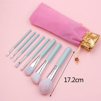 China Angular Blush Luxury Label Foundation Wholesale Wood Handle Private Brush Kit Cosmetic Makeup Brushes for sale