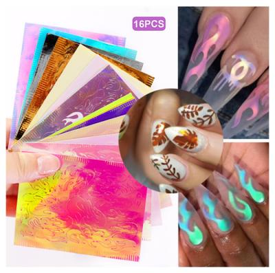 China 3d Logo Gel Nail Art Polish Decal Colorful Fashion Custom Valentine High Quality Nail Art Sticker Design for sale