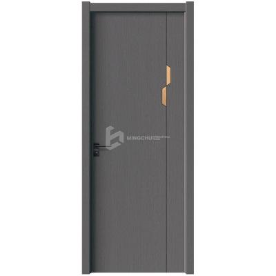 China Modern Carbon Crystal Wood Door Hollow Core Wooden Slats Side-hung Wooden Door for sale