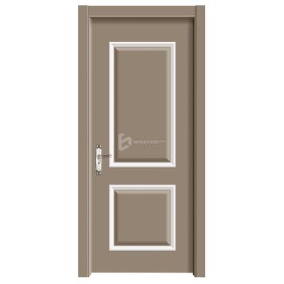 China Gray Color Black Interior Doors Modern Lightweight 2 Panels Internal Doors For Apartment for sale