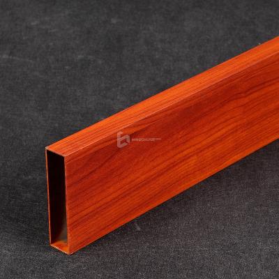 China Artistic Metal Wood Aluminum Aluminum Warm Profile Transfer Ceiling Partition Linear Screen Partition Ceiling For Office Building for sale