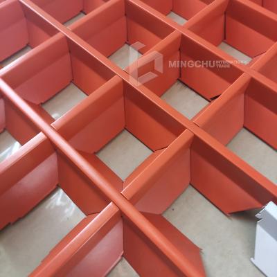 China Artistic Open False Open Metalwork Ceiling Ceiling Price Cell Ceilings Open Cell For Interior Ceiling Application for sale