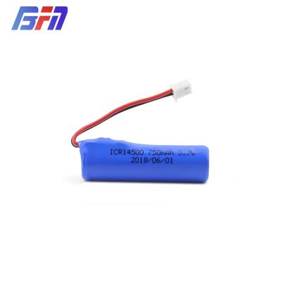 China ICR14500 14500 3.7V AA Liion Battery Rechargeable Battery Cell 600mAh 750mAh 800mah Lithium Batteries With Long Charging Time 14*50mm for sale