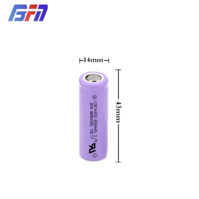 China BFN 14*43mm lithium ion batteries ICR 14430 550mah 600mah 650mah 3.7v Li ion battery cell for sale