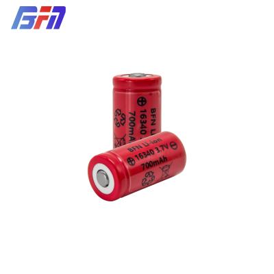 China New Arrive Temperature 16.6*33.2mm Battery 16340 700mAh 3.7V Lithium Ion Detector Equipment Battery Cell for sale