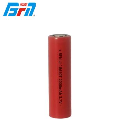 China Toys High Temperature 18650 2000mAh 3.7v Lithium Ion Battery For Security Device for sale