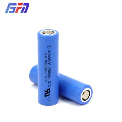 China Storage Systems BFN NCM 18650 3.6V/3.7V 2600mAh Solar Powered Li-ion Battery / Led Light Toy Battery for sale