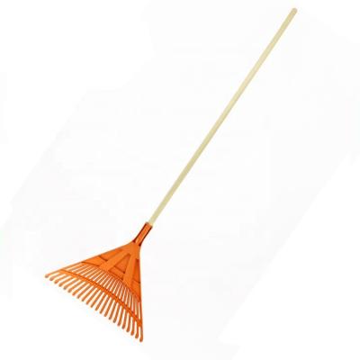 China Lightweight Plastic Garden Rake OEM 22 Teeth Lawn Grass Yard Leaf Rake for sale