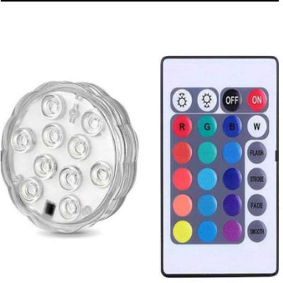 China Ip68 Multi-Color Waterproof Water Proof Pool Light Underwater Lighting 10 LED RGB Submersible Lamp With Remote Control for sale