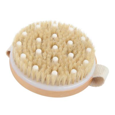 China All Natural Round Head Universal Household Shower Body Scrubber Massager Brush Bath Cleaning Brush for sale