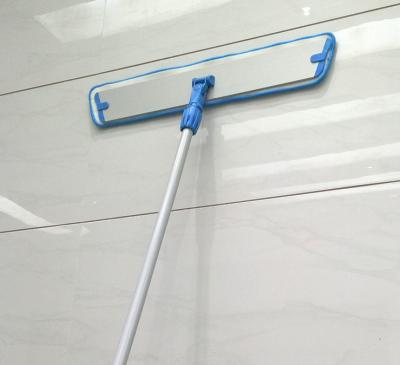 China Durable 40cm 60cm Telescopic 90cm Aluminum Pad Flat Mop With Microfiber Cloth for sale