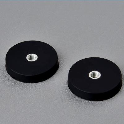 China NdFeB Rubber Coated Industrial Magnet and Pot Magnet Assemblies Magnets With Threaded Screw for sale