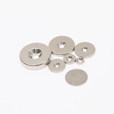 China Industrial Magnet Ring Countersunk Rare Earth Powerful NdFeB Strong Permanent Neodymium Magnet for sale