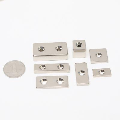 China Industrial Magnet Powerful Magnets With Two Countersunk Holes Neo Magnets for sale