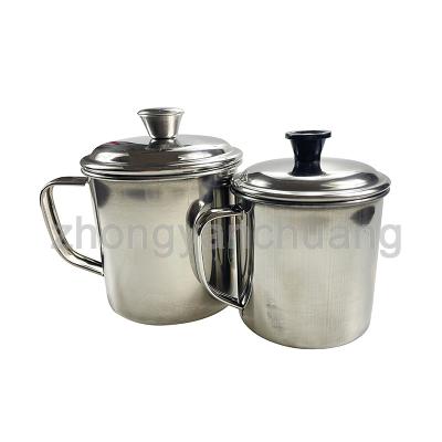 China Sustainable Hot Sale High Quality Stainless Steel Coffee Mug Tea Beer Cup with Lid Handle for sale