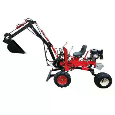 China Farms Two-wheel Traction Orchard Excavator Household Small Excavator Outrigger Digger for sale