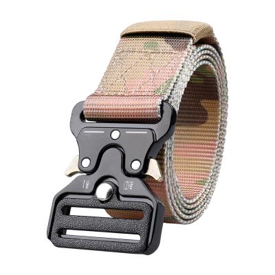 China Comfortable Men's Belt Military Tactical Belt Nylon Heavy Duty Hold Up Belts For Men With Quick Release Buckle 125CM*3.8CM for sale