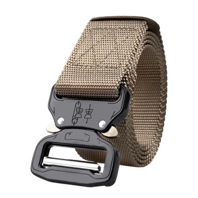 China Men's Comfortable Nylon Breathable Military Tactical Waist Belt With Alloy Buckle for sale