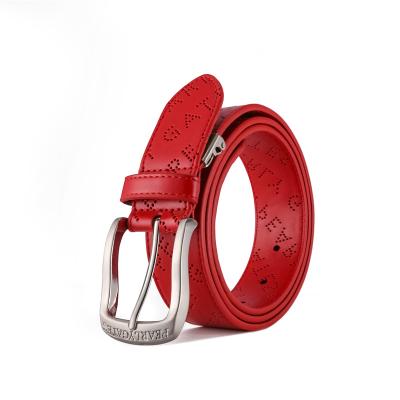 China Hot Selling Logo Strap Belt Fashion New Jeans 2021 High Quality PU Leather Belt Comfortable With Metal Pin Buckle for sale