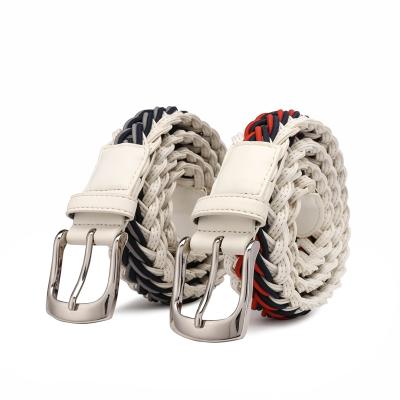 China China factory direct comfortable unisex elastic rope and PU braided belt golf sport style belt for sale