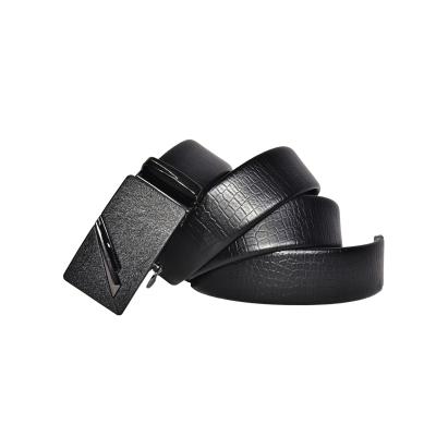 China Comfortable Microfiber Men's Suit Metal Buckle Men's Microfiber Alloy Buckle Automatic Belt Flexible And Wear-Resistant Belt for sale