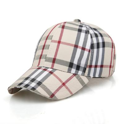 China 2022 COMMON Sun Protection Outdoor Hat Men's Spring And Autumn Peaked Hat Women's Plaid Striped Baseball Hat for sale