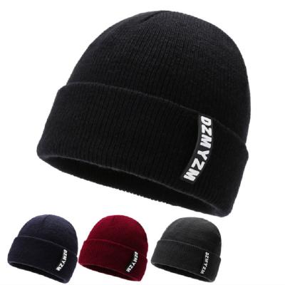 China breathable & Wholesale Waterproof Men's Knitted Cold-proof Fleece Lined Thickened Casual Warm Hat Hearing Protection Hat for sale