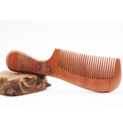 China Factory Direct Sales Large Wooden Hair Comb Anti-static Customized Logo Sandalwood Hair Comb for sale