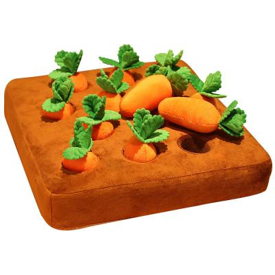 China Eco-friendly Educational Interactive Plush Carrot Puzzle Toy Parent Kid Interaction Toy Pull Radish Plush Toy Carrot Plush Toys for sale