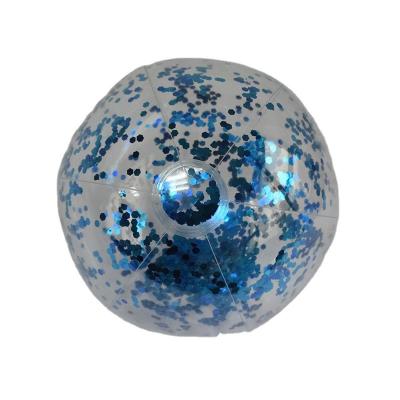 China Glitter Glitter Ball Inflatable Water Toy Family Party Props Beach Ball Custom Promotion Inflatable Glitter Beach Ball For Kids for sale