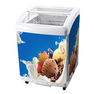 China 2020 New Design Eco - Friendly Ice Cream Showcase Commercial Chest Freezer for sale