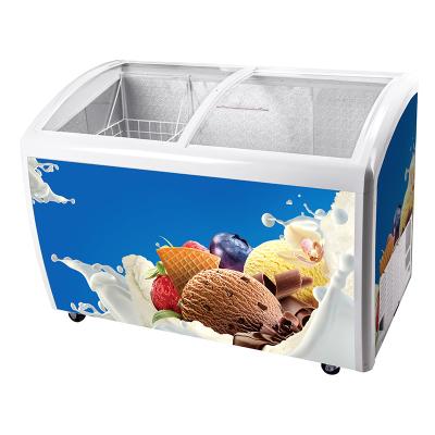 China Eco-friendly Frozen Food Display Freezer Chest Combination Island Freezer Frozen Food Showcase for sale