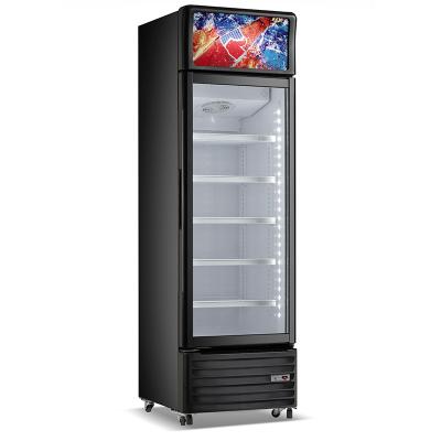 China New Single-temperature 2020 Hot Mockups Freezer Upright Vertical Glass Door Showcase Beverage Cooler Freezer Vertical for sale