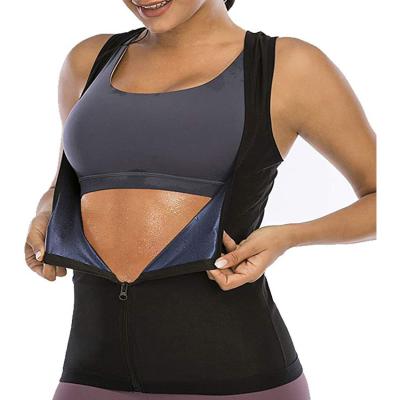 China Viable Womens Body Top Set Sauna Sweat Vest Slim Pants Belt Fitness Control Belly Trainer Shapewear Yoga Workout Thermal Tank Top for sale