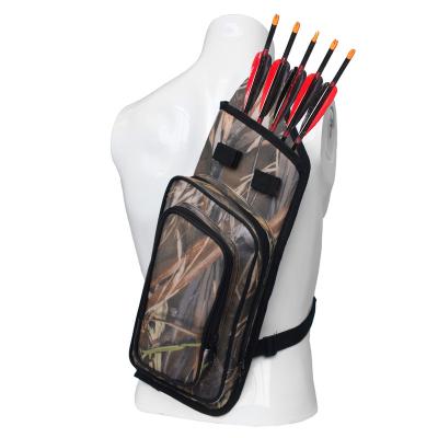 China Hunting Adjustable Arrow Quake Archery Bag Hunting Arrow Quake Back Tube With Strap for sale