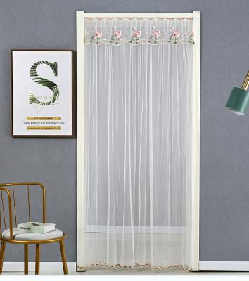 China Mosquito Control Factory Price Lace Up Decorative Glass Door Window Curtain Sliding Door Curtains Non Punching for sale