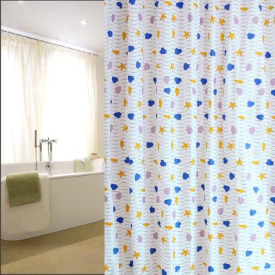 China Sustainable Customized jacquard fabric shower curtains waterproof Hole free and mould proof thickened door curtain for sale