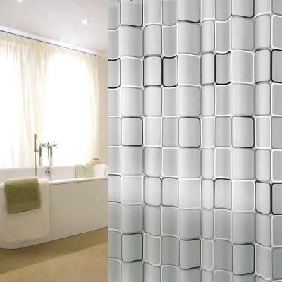 China Wholesale Custom Made Modern Bathroom Shower Curtains Waterproof Thickened Single Curtain Viable Plain for sale