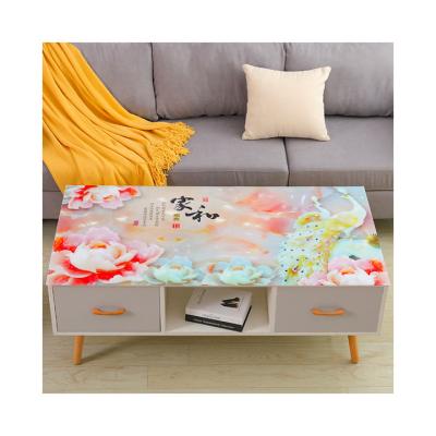 China Factory Wholesale Waterproof PVC Printed Tea Table Cover Fancy Table Covers for Party Waterproof and Oil Proof No Shrink for sale